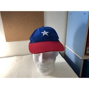 LONE STAR Hat Cap Men's Adjustable Red,White & Blue Strapback